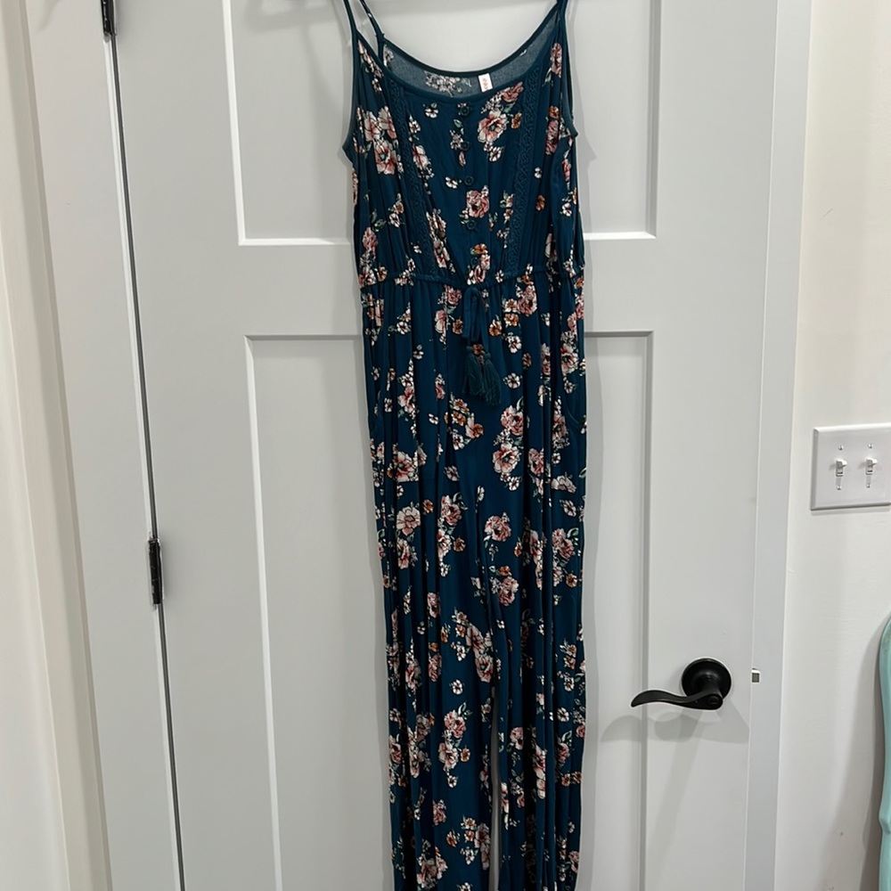 Xhilaration floral jumpsuit